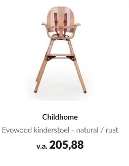 Babypark Childhome Evowood kinderstoel natural / rust aanbieding