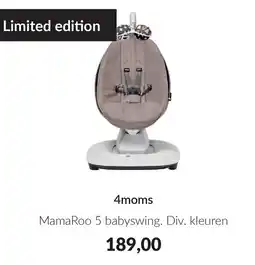 Babypark 4moms Mama Roo 5 babyswing aanbieding