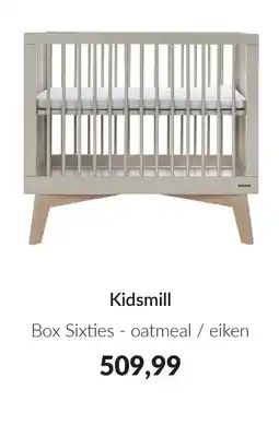 Babypark Kidsmill Box Sixties oatmeal / eiken aanbieding