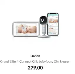Babypark Luvion Grand Elite 4 Connect Crib babyfoon aanbieding