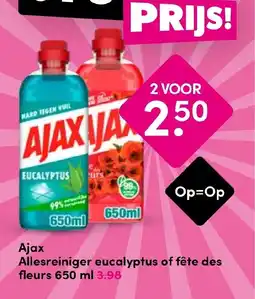 Drogisterij Visser Ajax Allesreiniger eucalyptus of fête des aanbieding
