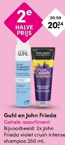 Drogisterij Visser Guhl en John Frieda aanbieding