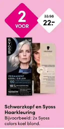 Drogisterij Visser Schwarzkopf en Syoss Haarkleuring aanbieding
