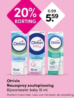 Drogisterij Visser Otrivin Neusspray zoutoplossing aanbieding