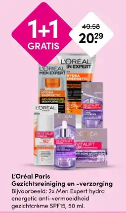 Drogisterij Visser L'Oréal Paris Gezichtsreiniging en verzorging aanbieding