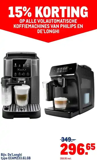 Makro De'Longhi type ECAM233.61.GB aanbieding