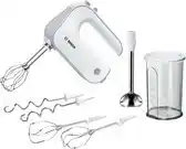 Amazon Bosch électroménager Bosch Home Appliances MFQ4075DE Styline handmixerset, kunststof, zilver, wit aanbieding