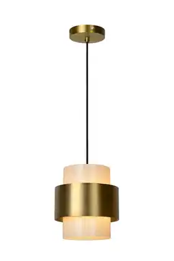 Praxis Lucide hanglamp Firmin mat goud Ø20cm E27 aanbieding