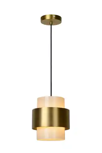 Praxis Lucide hanglamp Firmin mat goud Ø20cm E27 aanbieding