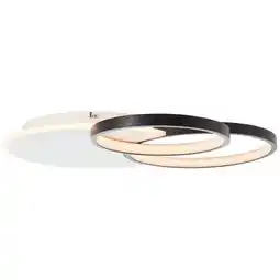 Praxis Brilliant plafondlamp Davinson zwart/wit LED 32W aanbieding
