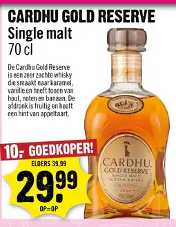 Dirck 3 Cardhu Gold Reserve Single malt aanbieding