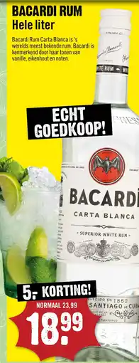 Dirck 3 Bacardi rum aanbieding