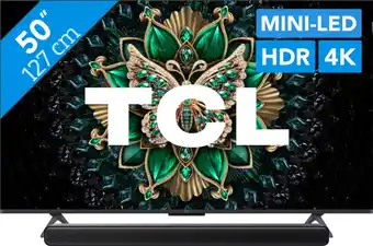 Coolblue TCL 50 QD Mini-led C61K (2025) + TCL S45H 2.0 Soundbar aanbieding