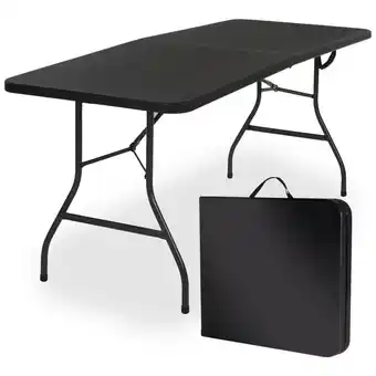 ANWB Goliving Inklapbare Campingtafel 180x70x74cm Zwart XXL aanbieding