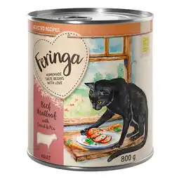 Zooplus 24x800g Gehaktbrood met Wortel en Erwten Feringa Selected Recipes Katten Natvoer aanbieding