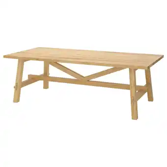 IKEA MÖckelby rechthoekige eettafel, naturel hout, stevige eiken poten, eenvoudig design aanbieding