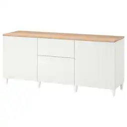 IKEA Wit bestÅ dressoir, eiken blad, vier poten, twee lades, modern design aanbieding