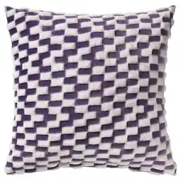 IKEA Grijs-paars pixel vierkant kussen, 3d, zachte textuur, gerecycled polyester aanbieding