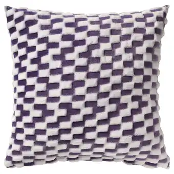 IKEA Grijs-paars pixel vierkant kussen, 3d, zachte textuur, gerecycled polyester aanbieding