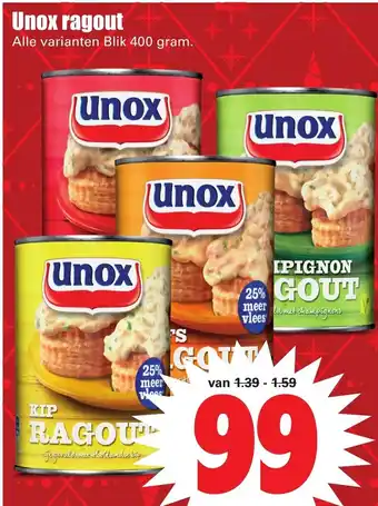 Dirk Unox Ragout 400g aanbieding