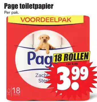 Dirk Page Toiletpapier 18 rollen aanbieding