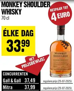 Dirck 3 Monkey shoulder whisky aanbieding
