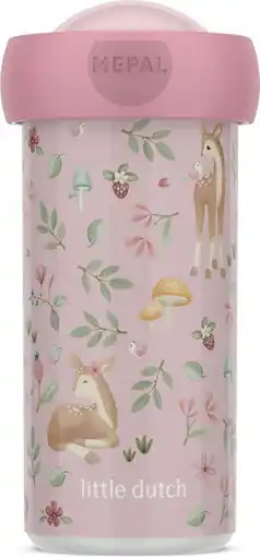 Intratuin Mepal drinkbeker Campus Fairy Garden roze 300 ml aanbieding