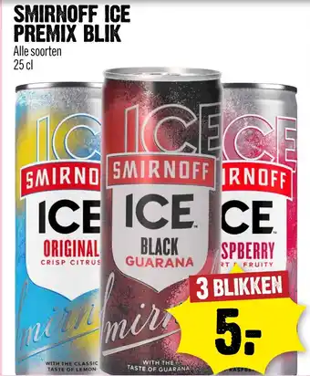 Dirck 3 Smirnoff ice premix blik aanbieding