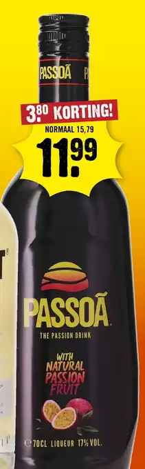 Dirck 3 Passoã The passion drink aanbieding