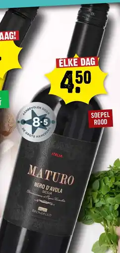 Dirck 3 MATURO NERO D'AVOLA aanbieding