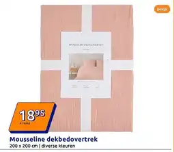 Action Mousseline dekbedovertrek aanbieding