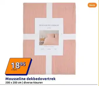 Action Mousseline dekbedovertrek aanbieding