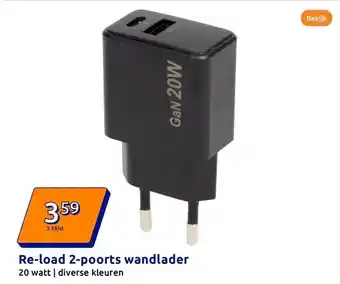 Action Re-load 2-poorts wandlader aanbieding
