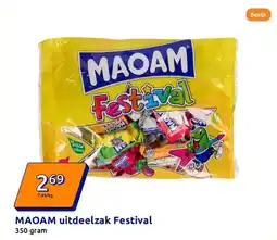 Action MAOAM uitdeelzak Festival aanbieding