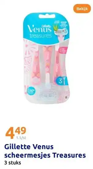 Action Gillette Venus scheermesjes Treasures aanbieding