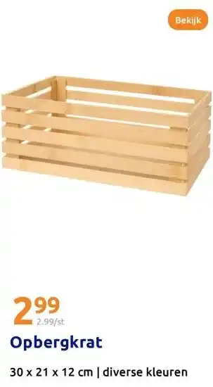 Action Opbergkrat aanbieding