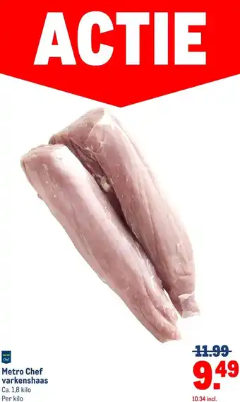 Makro Metro Chef varkenshaas aanbieding