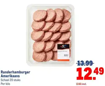 Makro Runderhamburger Amerikaans aanbieding