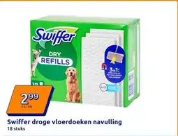 Action Swiffer droge vloerdoeken navulling aanbieding