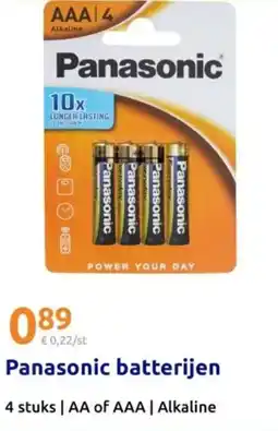 Action Panasonic batterijen aanbieding