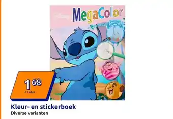Action Kleur en stickerboek aanbieding