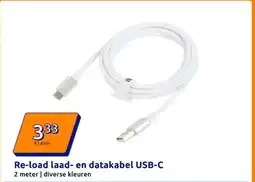 Action Re-load laad en datakabel USB-C aanbieding