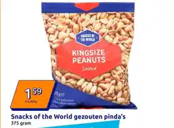 Action Snacks of the World gezouten pinda's aanbieding