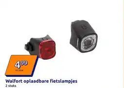 Action Walfort oplaadbare fietslampjes aanbieding