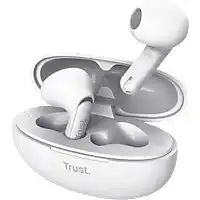 Bol.com Trust Yavi Bluetooth Earphones - Volledig Draadloze Oordopjes met Noise-Cancelling Microfoons - Wit aanbieding