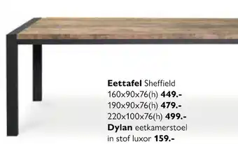 Feelings Wonen Eettafel Sheffield aanbieding