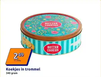 Action Koekjes in trommel aanbieding