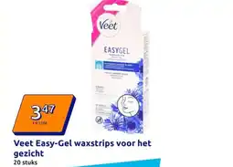 Action Veet Easy Gel waxstrips voor het gezicht aanbieding