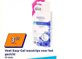 Action Veet Easy Gel waxstrips voor het gezicht aanbieding