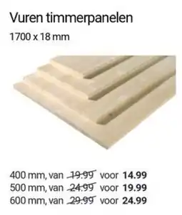 Inter Chalet Vuren timmerpanelen aanbieding